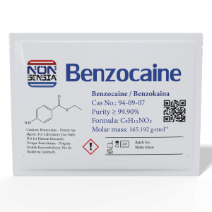 Benzocaine, CAS 94-09-7 – analytical reference standard, 1000 mg, product sachet, laboratory use only