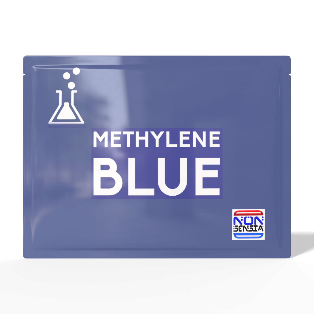 Methylene Blue, CAS 61-73-4 – analytical reference standard, 1000 mg, product sachet, laboratory use only