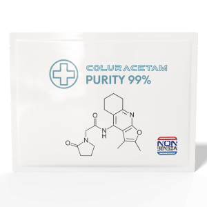 Coluracetam, CAS 135463-81-9 – analytical reference standard, product sachet, laboratory use only