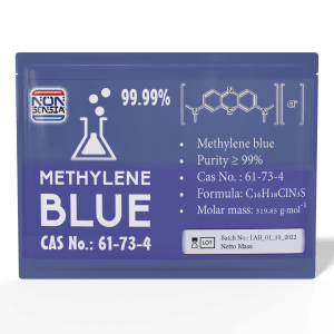 Methylene Blue, CAS 61-73-4 – analytical reference standard, 1000 mg, product sachet, laboratory use only