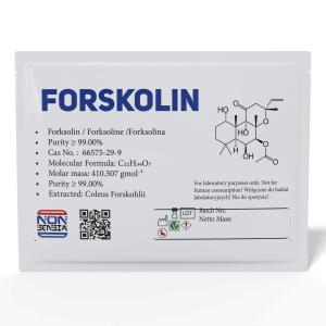 Forskolin, CAS 66575-29-9 – analytical reference standard, 1000 mg, product sachet, laboratory use only