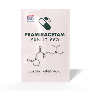 Pramiracetam, CAS 68497-62-1 – analytical reference standard, product sachet, laboratory use only