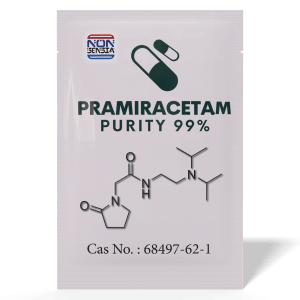 Pramiracetam, CAS 68497-62-1 – analytical reference standard, product sachet, laboratory use only