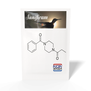 Sunifiram, CAS 314728-85-3 – analytical reference standard, product sachet, laboratory use only