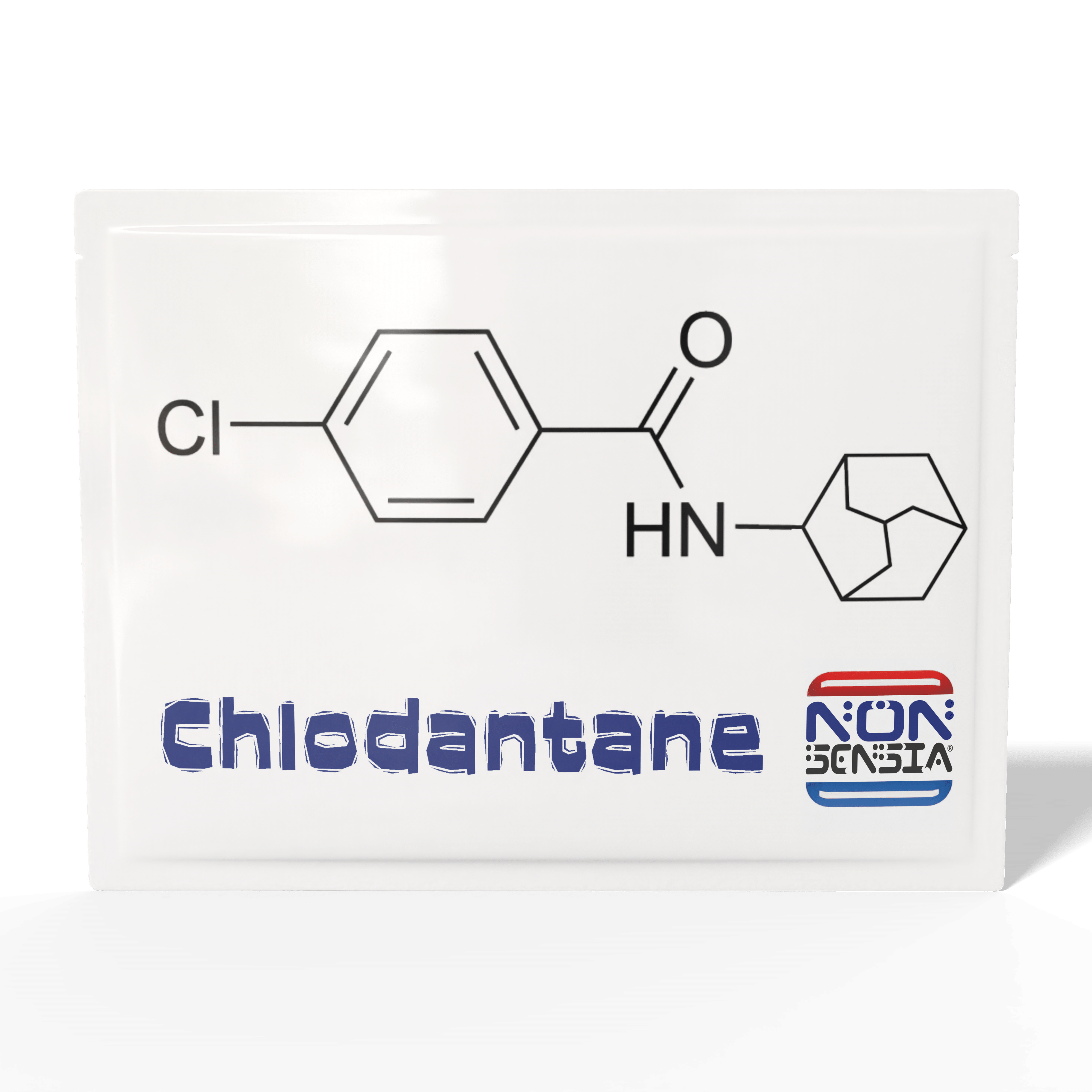 Chlodantane, CAS 185384-80-9 – analytical reference standard, product sachet, laboratory use only
