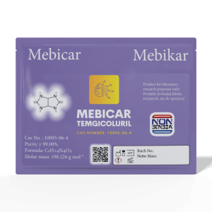 Mebicar (Temgicoluril), CAS 10095-06-4 – analytical reference standard, product sachet, laboratory use only